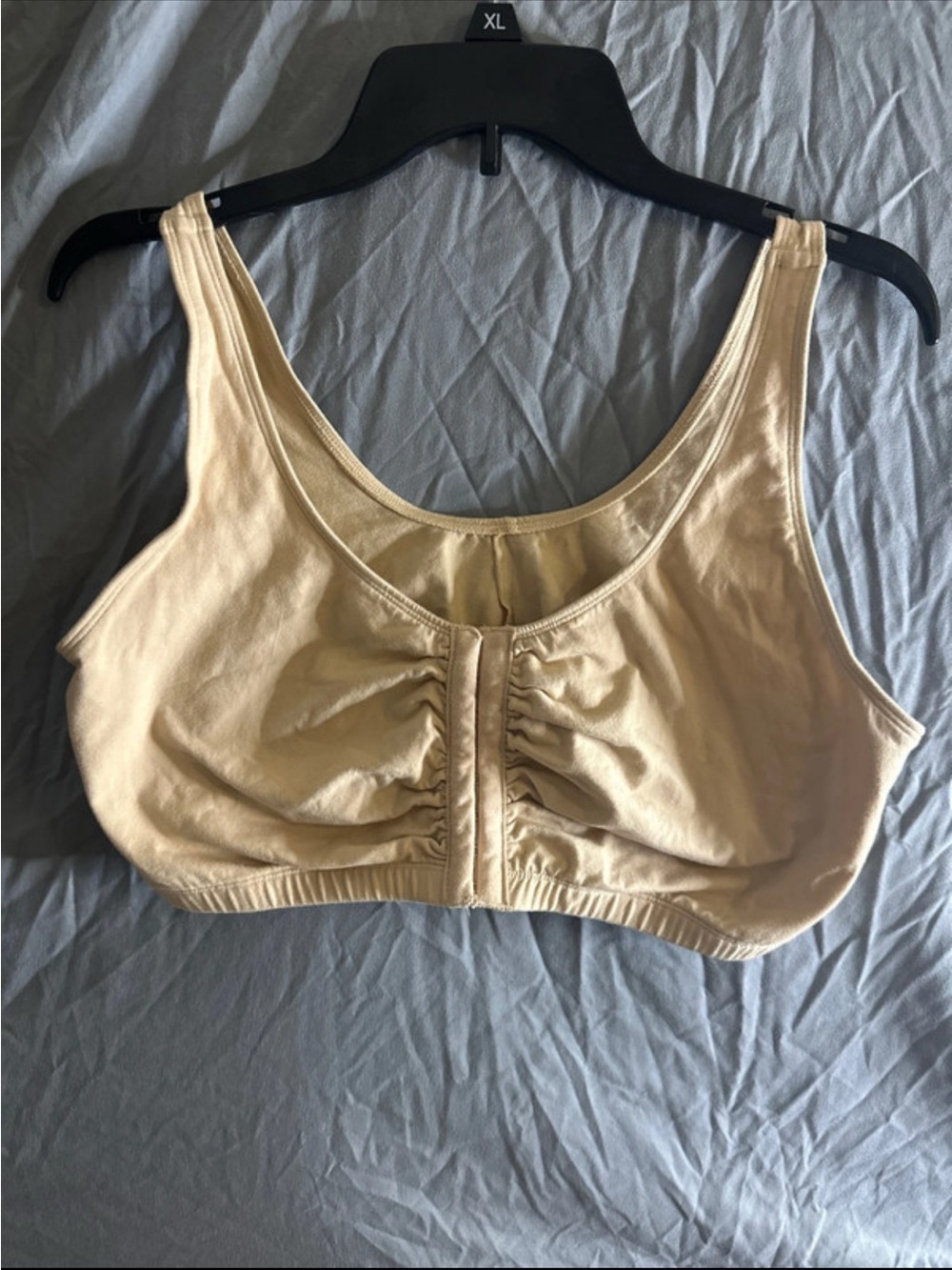Fruit of the Loom Beige Front-Closure Cotton Sleep L Bra